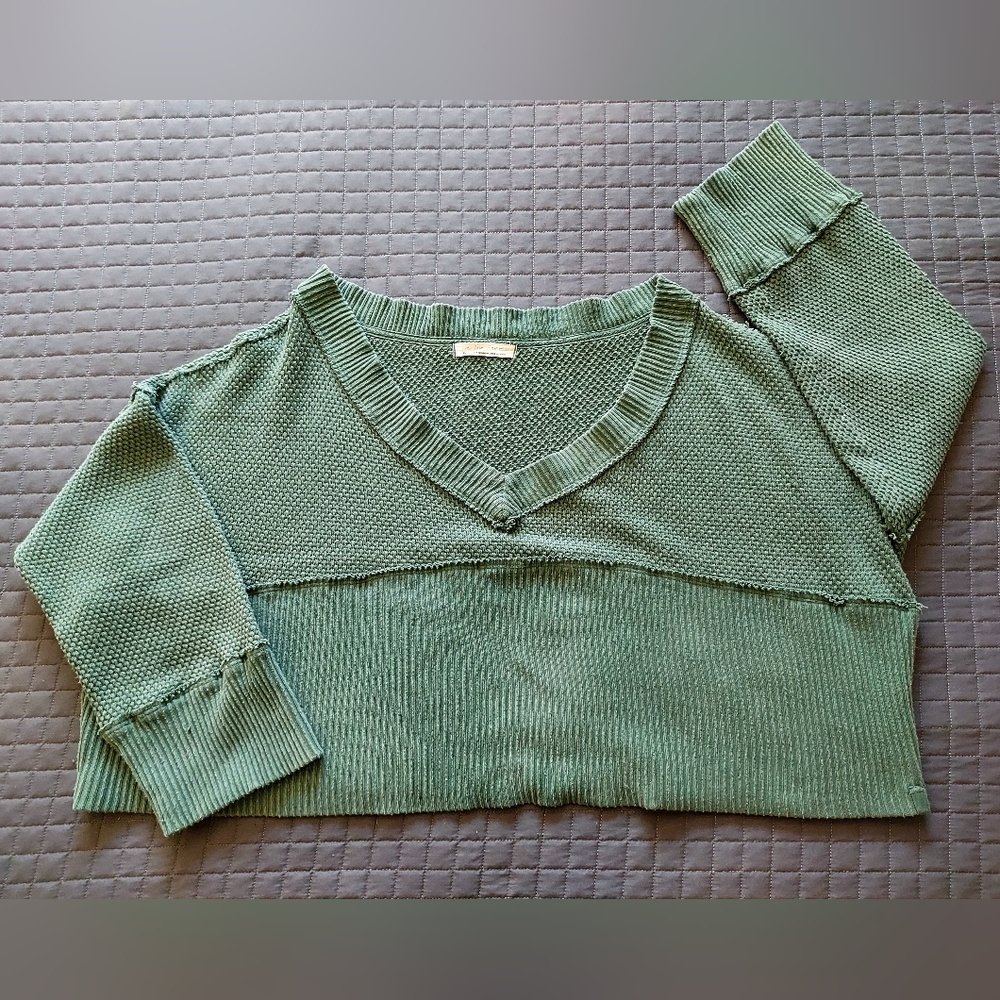 Freepeople Waffle Knit Top Sweater